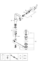Смеситель для раковины GROHE Lineare, L-size, хром (23296001)