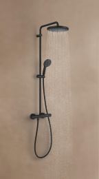 Душевая система GROHE Tempesta System 250 с термостатом для душа, матовый чёрный (266702431/U1), уцененный товар