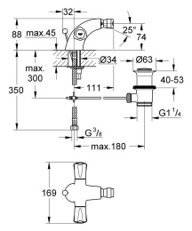 Смеситель для биде GROHE Avina, хром (24032000)