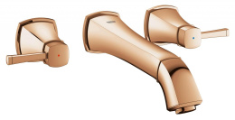 Внешняя часть смесителя для раковины GROHE Grandera, на 3 отверстия, M-Size, теплый закат глянец (20415DA0)