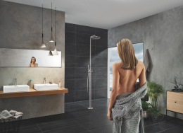 Смеситель для раковины GROHE Essence S-Size II с донным клапаном, суперсталь (23589DC1)