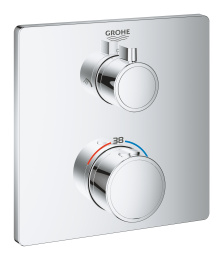 Внешняя часть термостата для душа GROHE Grohtherm на 2 потребителя, хром (24079000)