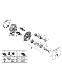 Внешняя часть термостата для душа GROHE Grohtherm на 2 потребителя, хром (24079000)