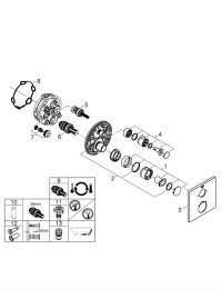 Внешняя часть термостата для ванны GROHE Grohtherm на 2 потребителя, хром (24080000)