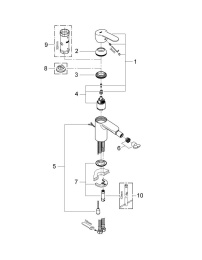 Смеситель для биде GROHE Eurostyle Cosmopolitan, S-size, хром (33566002)