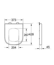Унитаз-компакт подвесной с сиденьем GROHE Euro Ceramic, альпин-белый (NW0026)