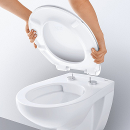 Унитаз-компакт подвесной с сиденьем GROHE Euro Ceramic, альпин-белый (NW0026)
