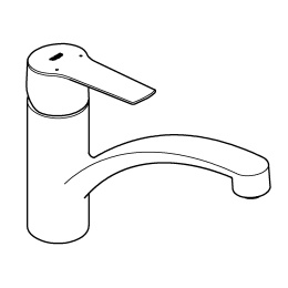 Смеситель для кухни GROHE Start с низким изливом, суперсталь (32441DC2)