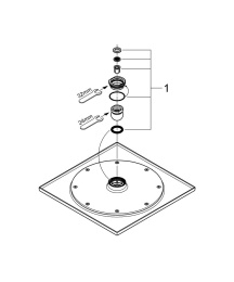 Верхний душ GROHE Rainshower F-series 10", 1 режим, хром (27271000)
