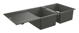Мойка GROHE K500 с двумя чашами, 1160 x 500 мм, серый гранит (31647AT0)
