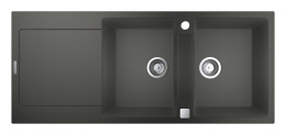 Мойка GROHE K500 с двумя чашами, 1160 x 500 мм, серый гранит (31647AT0)
