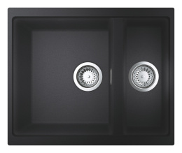 Мойка GROHE K500 с 1,5 чашей, 555 x 460 мм, черный гранит (31648AP0)