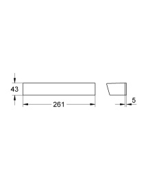 Металлическая полочка GROHE Grohtherm 2000 EasyReach, хром (18608001)