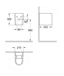 Полупьедестал для раковины GROHE Euro Ceramic, белый (39201000)