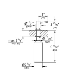 Дозатор жидкого мыла GROHE Cosmopolitan, темный графит матовый, (40535AL0)