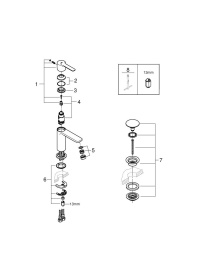 Смеситель для раковины GROHE Lineare, XS-size, хром (23791001)