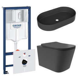 Комплект инсталляции GROHE Rapid SL NW0145/S с унитазом Aqueduto MACIO Plus MACT0240 и раковиной Aqueduto ESPIRAL ESP0240 (NW0477)