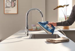Смеситель для кухонной мойки GROHE Blue Pure BauCurve с функцией фильтрации, с фильтром в комплекте, хром (30581000)