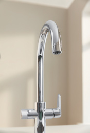 Смеситель для кухонной мойки GROHE Blue Pure BauCurve с функцией фильтрации, с фильтром UltraSafe в комплекте, хром (30582000)