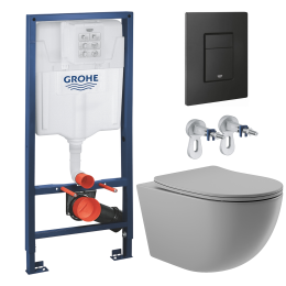 Комплект инсталляции GROHE Solido 38811KF0 с унитазом Aqueduto OVO OVO0130 и раковиной Aqueduto ESPIRAL D400 ESP0130 (NW0399)