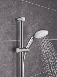 Душевой гарнитур GROHE Tempesta 100, 2 режима струи, душевая штанга 600 мм, 9,5 л/мин, хром (26162001)