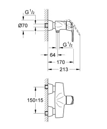Смеситель для душа GROHE Chiara, хром (32307000)