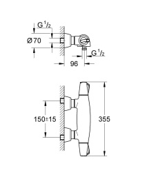 Термостат для душа GROHE Chiara, хром (34071000)
