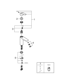 Смеситель для раковины GROHE Eurosmart, M-size, хром (23324003)