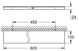Полочка GROHE Allure, темный гранит глянец (40965DL1)