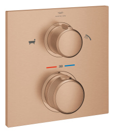 Внешняя часть термостата для ванны GROHE Allure скрытого монтажа на 2 потребителя, квадратная, теплый закат матовый (19446DL2)