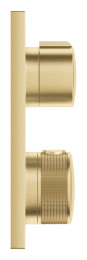 Внешняя часть термостата для ванны GROHE Allure скрытого монтажа на 2 потребителя, квадратная, холодный рассвет матовый (19446GN2)