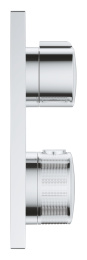 Внешняя часть термостата для ванны GROHE Allure скрытого монтажа на 2 потребителя, квадратная, хром (19446002)