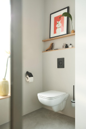 Держатель для туалетной бумаги GROHE Essentials с крышкой, матовый черный (1024652430)