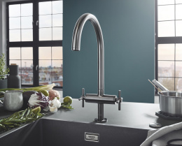 Смеситель для кухни GROHE Atrio, суперсталь (30362DC0)