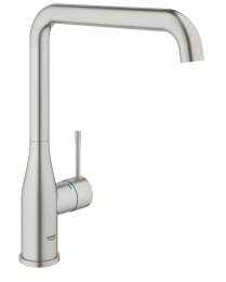 Смеситель для кухни GROHE Accent с поворотным L-образным изливом, суперсталь (30423DC0)