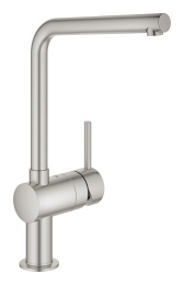 Смеситель для кухни GROHE Vento с поворотным L-образным изливом, суперсталь (30425DC0)