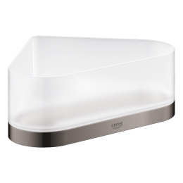 Полочка для душа GROHE Selection, угловая с держателем, темный графит глянец (41038A00)