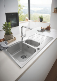 Мойка GROHE K500 с корзинчатым вентилем, нержавеющая сталь (31572SD1)