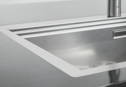 Мойка GROHE из нержавеющей стали с корзинчатым вентилем, расположение основной чаши слева, K1000 80-S 116/52 1.0 (31581SD0)