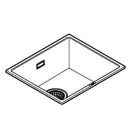 Мойка GROHE K700U с одной чашей, 457 x 406 мм, серый гранит (31653AT0)
