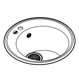 Мойка GROHE K200 с одной чашей, диаметр 510 мм, серый гранит (31656AT0)