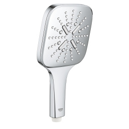 Душевой гарнитур GROHE Rainshower SmartActive 130 Cube с мыльницей, 3 режима струи, душевая штанга 900 мм, 9,5 л/мин, хром (26587000)