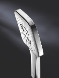 Душевой гарнитур GROHE Rainshower SmartActive 130 Cube с мыльницей, 3 режима струи, душевая штанга 900 мм, 9,5 л/мин, хром (26587000)