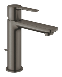 Смеситель для раковины GROHE Lineare с донным клапаном, S-Size, темный графит матовый (32114AL1)