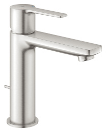 Смеситель для раковины GROHE Lineare с донным клапаном, суперсталь (32114DC1)