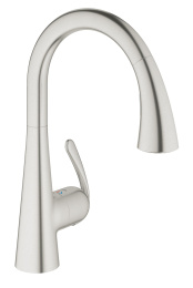 Смеситель для кухни GROHE Zedra с вытяжным душем 2jet, нержавеющая сталь (32294SD1)