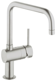 Смеситель для кухни GROHE Minta с поворотным U-изливом, суперсталь (32488DC0)