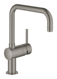 Смеситель для кухни GROHE Minta с поворотным U-изливом, темный графит матовый (32488AL0)