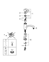 Смеситель для кухни GROHE Eurosmart, хром (32534002)