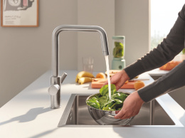 Смеситель для кухонной мойки GROHE Blue Pure Eurosmart с функцией фильтрации, без фильтра в комплекте, суперсталь (30583DC0)